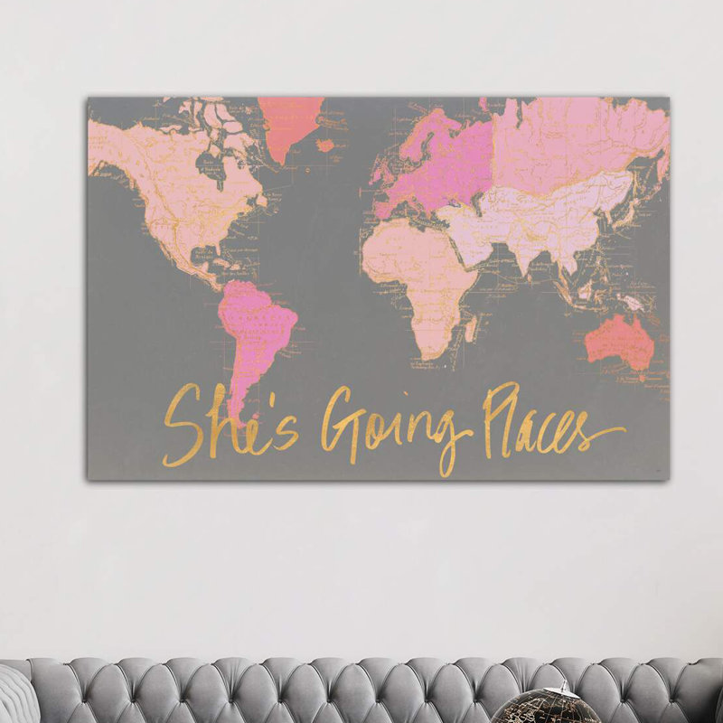 She's Going Places by Elizabeth Medley - Print on Canvas, 66.04 cm H x 45.72 cm W x 3.175 cm D, No Frame