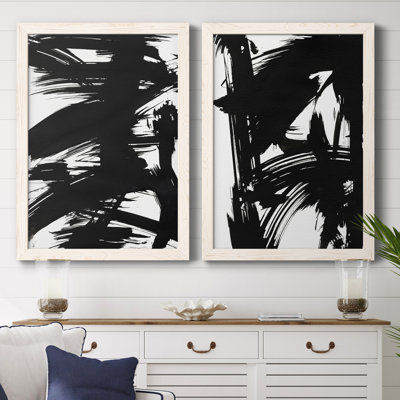 Toile encadrée de qualité supérieure noire prête à accrocher