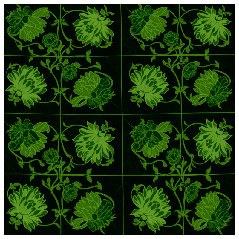 Coussins décoratifs vert à motif floral, 26 x 26 pouces