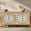 Buffet sculpté avec porte et pieds en bois massif-331747488-302515152