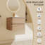 Meuble-lavabo mural simple 24,03 po avec plateau en céramique Alysandra