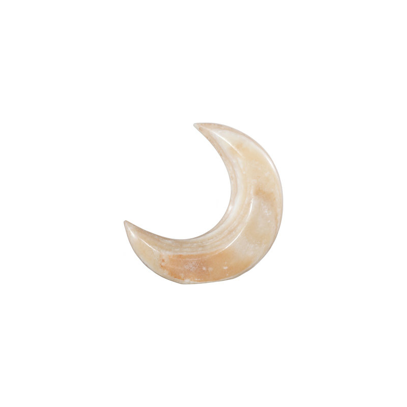 Onyx Moon Sculpture, Small, Off White, Assorted, 12" H x 12" W x 3" D