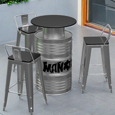 Kalyse 3 - Person Pedestal Dining Set