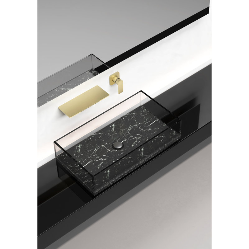 Brushed Gold Waterfall Sink Faucet For Bathroom Use - Constructed With Brass Longevity Single Feature Easy Water Modification To Optimize Space And Functionality In Intriguing Built