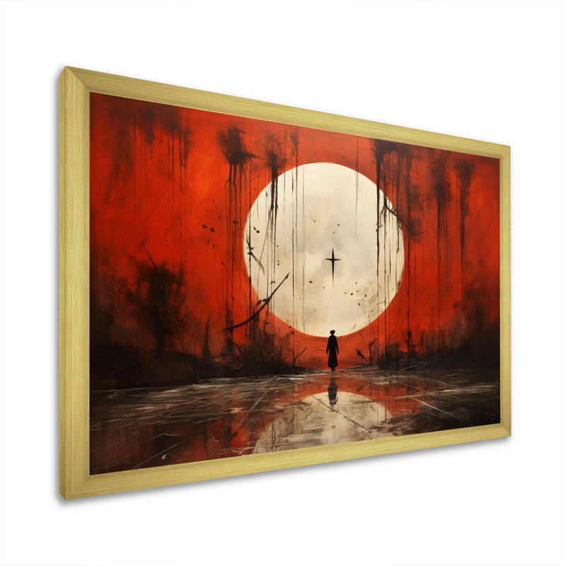 «Coral Black Mexico Art the Fall II», reproduction, Cadre doré à une seule photo, H 34 po x l 44 po x P 1,5 po