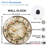 Floral Wreath Clock Two Birds Art - 12'' Modern Glass Wall Clock