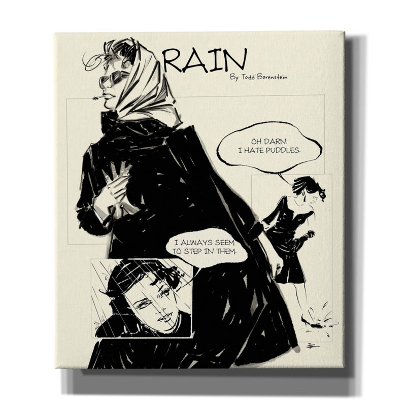 "45 Rain" par TM Borenstein, H 30 po x l 26 po x P 1,5 po