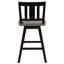 Chaises à hauteur de comptoir noires et grises - bois d'hévéa massif, pivotant à 360 degrés, pouvant accueillir 2 personnes-1662900700