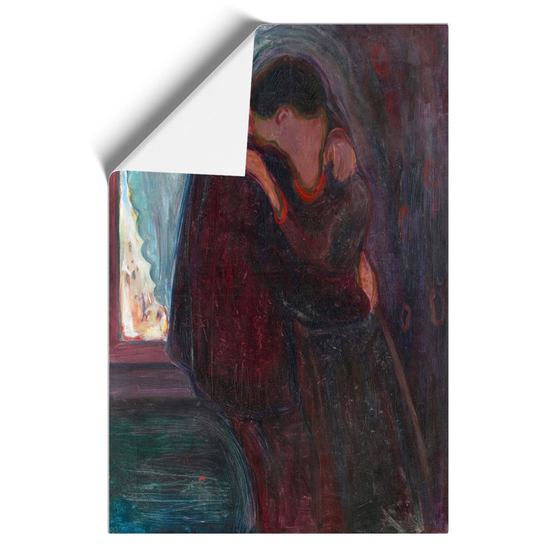 The Kiss by Edvard Munch - Frameless Print, 59cm H x 42cm W x 0.1cm D