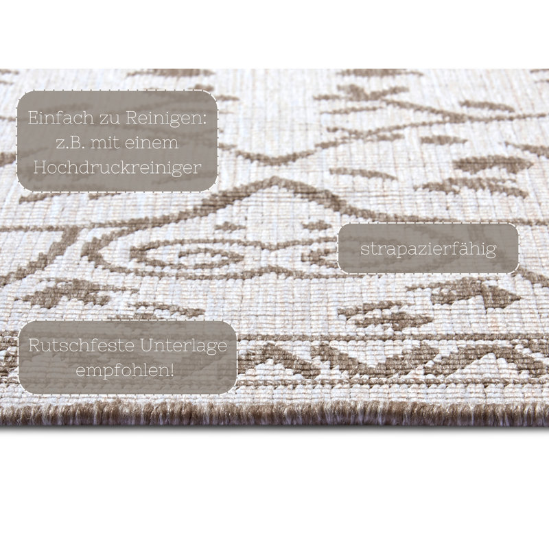 Leyte Flatweave Blue Rug, Rectangle 160 x 230cm
