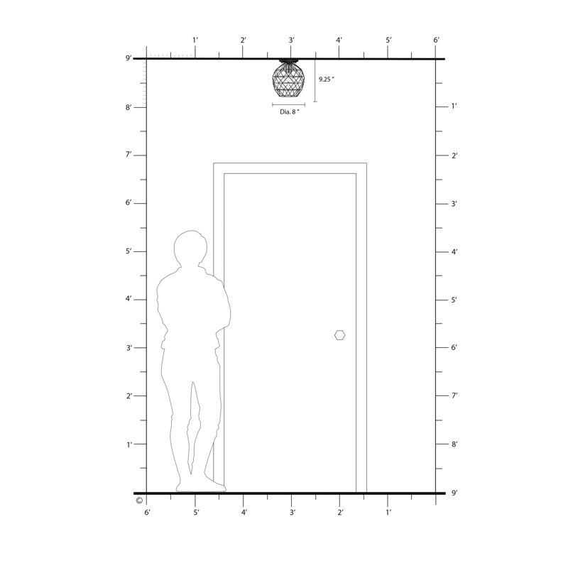 Tinley Flush Mount, Black