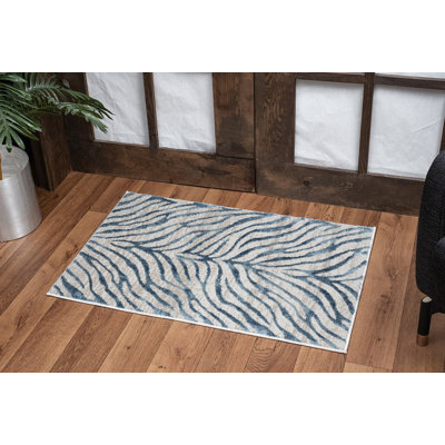 Tapis bleu Elegance