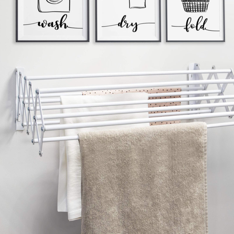 60cm Wall Mounted Clothes Rack, White