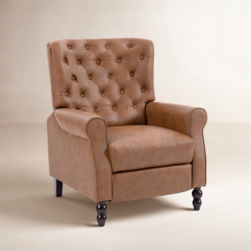 Fauteuil inclinable à oreilles Amara, Brun