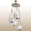 Adjustable Height 4 Lights Metal Body Teardrop Cluster Pendant