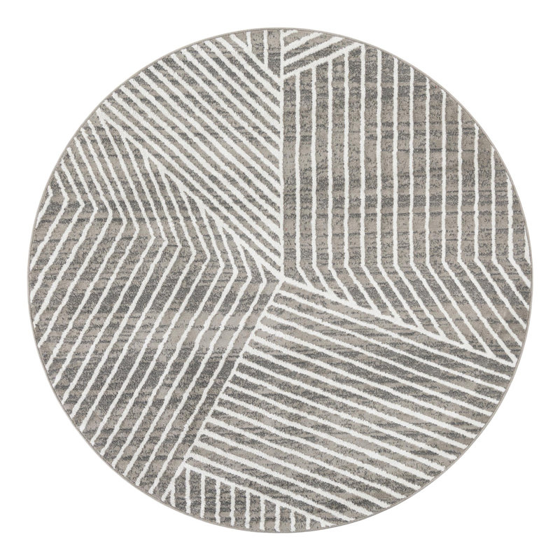 Tapis Latitude Run® Orkla Nikolis gris, Rond 7 pi 10 po