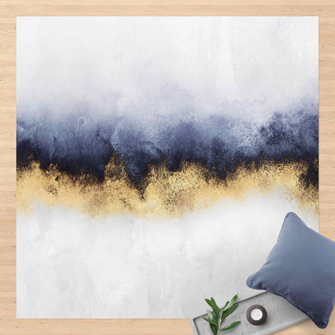 Vinyl-Teppich - Elisabeth Fredriksson - Wolkenhimmel Mit Gold