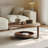 35" Frame Coffee Table With Storage Shelves
