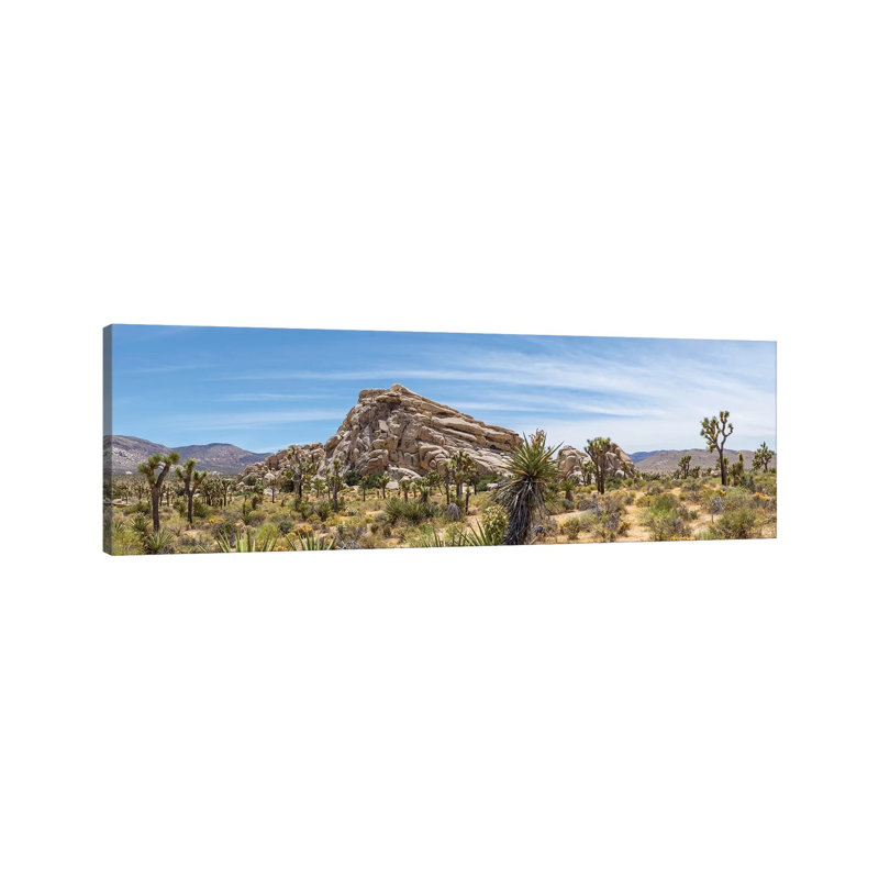 Monzogranite Formation - Joshua Tree National Park 1 Piece Wrapped Canvas Panoramic Wall Art