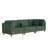 Seemab 3 - Piece Upholstered Hunter Green Corduroy Modular Sectional with Pillow Back and Solid Wood Legs-1812645045