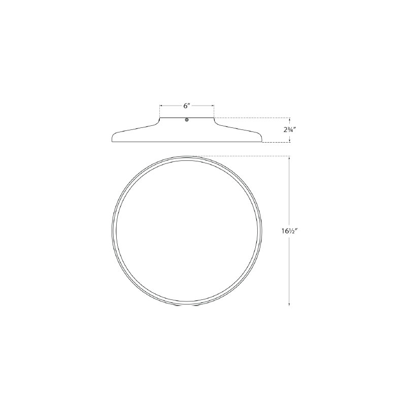 Peter Bristol Dot Flush Mount, Natural Brass, 2.75" H x 16.25" W x 16.25" D