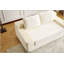 Canapé-lit confortable à assise profonde en velours côtelé, petit canapé moderne pour le salon et la chambre à coucher avec coussins et oreillers réversibles, aucun assemblage requis-2140387742