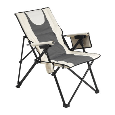 Chaise de camping pliante, 3 positions inclinables, chaise de camping d'extérieur à haut dossier, capacité de poids de 260 lb, chaises de plage entièrement rembourrées avec accoudoirs et appui-tête, chaises de jardin portables pour les voyages sportifs