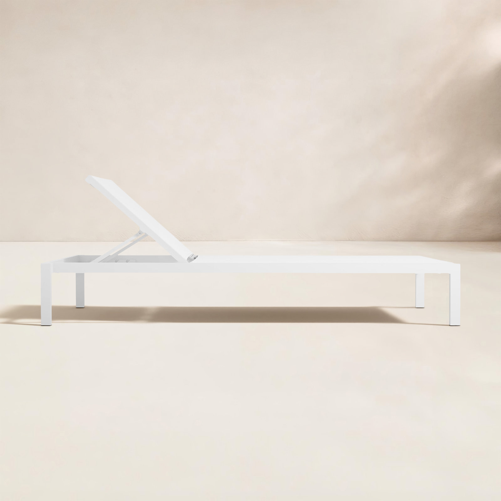 Skiff 28" Patio Chaise Lounge, White