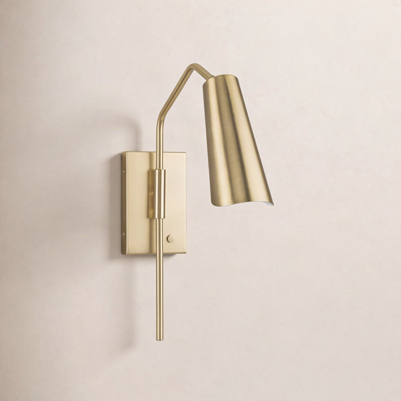 Bridgeville Swing Arm Wall Sconce, Brushed Gold