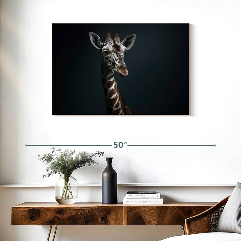 Brampt Giraffe Pondering, 24" H x 36" W