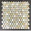 1" Round Glass and Marble Mosaic Tiles