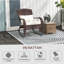 Chaise berçante d'extérieur en osier Adirondack avec coussin et coussin, idéale pour la détente sur le patio, le jardin et le balcon.-480975534