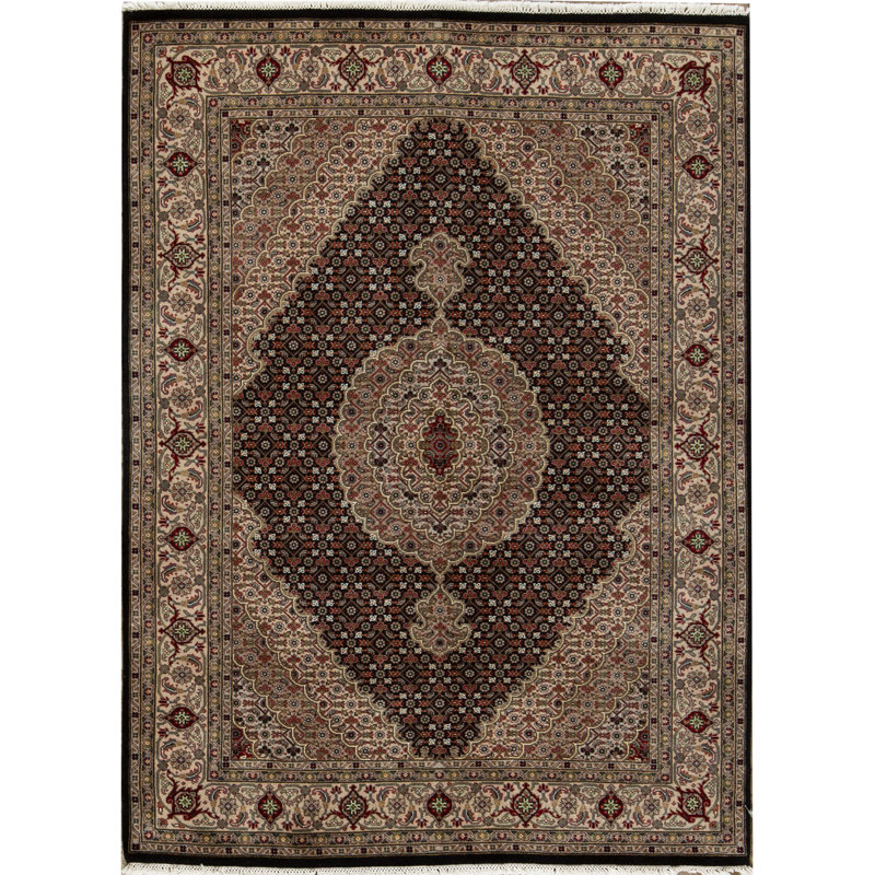Handmade Silk and Wool Oriental Area Rug