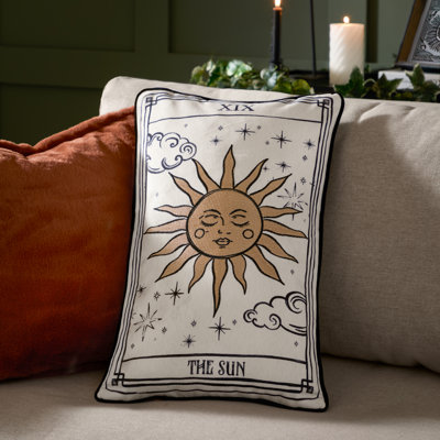 Celestial Stories Cream Rectangular Cushion Cover