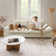 Silvia 102" Modern Storage Sofa With Lotus-Leaf Edge
