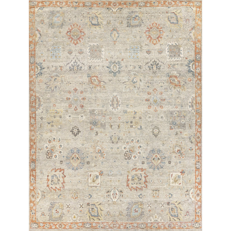 Heirloom Wool Floral Area Rug, Rectangle 14' x 18'