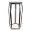 Table d'appoint avec plateau en verre et structure en métal - Décoration moderne pour le salon ou les petits espaces - Table de bout étroite pour la décoration intérieure-1461278590-1461278588