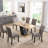 Modern Geometric Rectangular Dining Table-1283352910