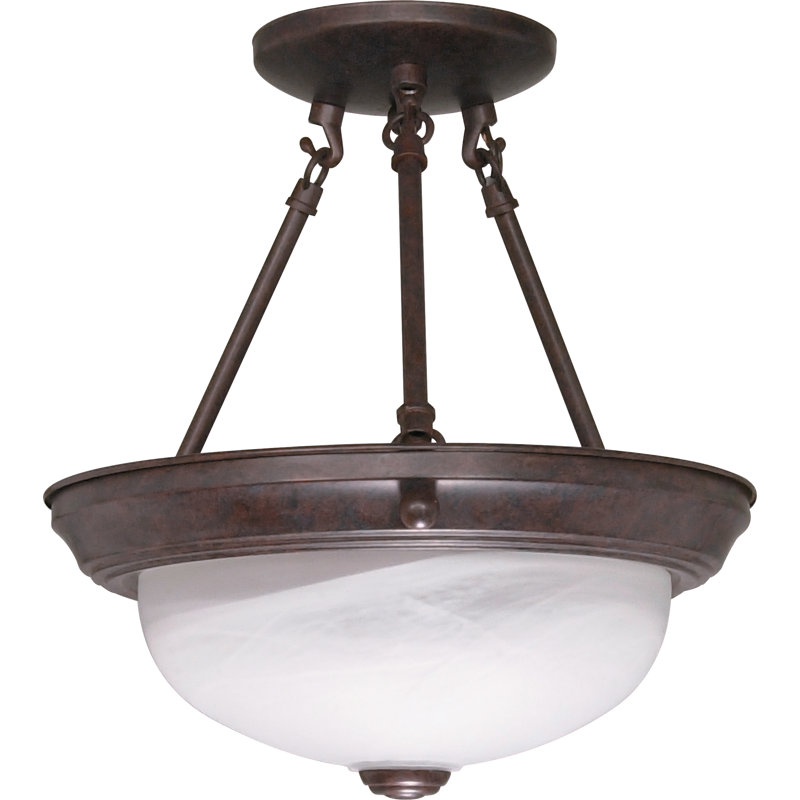Plafonnier semi-encastré Coulston, H 12 po x l 11,375 po