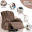 Le fauteuil électrique électrique Power Lift, adapté aux personnes âgées, avec fonctions de chauffage et de vibration, avec USB, peut être utilisé pour s'allonger. Brun-396066779