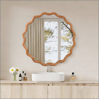 Miroir décoratif brun-jaunâtre 30 pouces