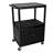 Tuffy Open Shelf Endura Video AV Cart with Locking Cabinet