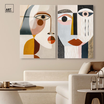 «Split Personalities», reproduction d'art moderne et acrylique par Art Remedy, prête à être accrochée, 24 x 36