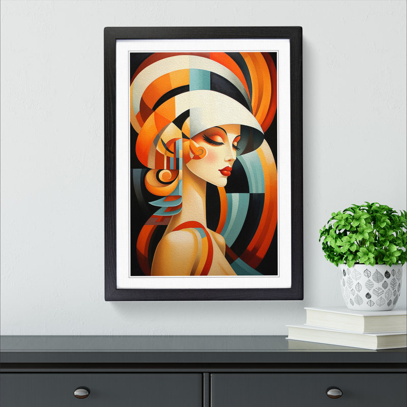 Single Picture Frame Print on Wood, 46cm H x 34cm W, Black Framed