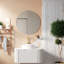 Meuble-lavabo moderne blanc avec lavabo et rangement spacieux