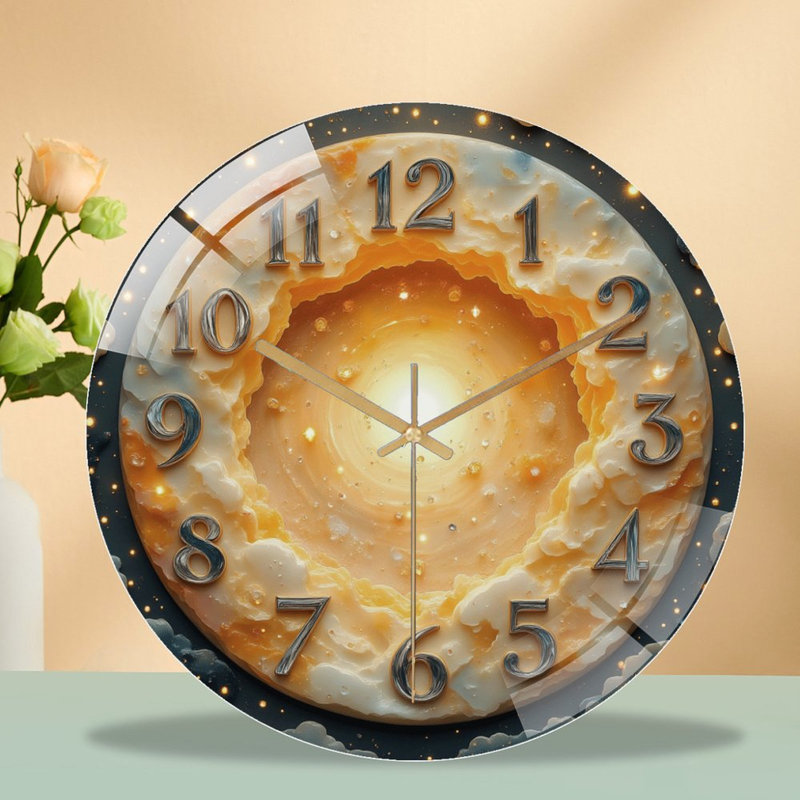 Horloge murale 12 po Numéros On Geode