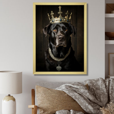 Crowned Royal Labrador Dog I - Dog Wall Art