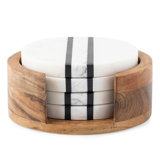 Stonewood Stripe 5 Piece Coaster Set