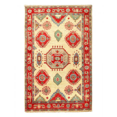 Fine Hand knotted Kazak 2'8"X 4'