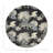 Leopard Walk Black Vegan Leather Round Coasters-119015329